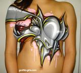 Best New Graffiti Design In Body Painting