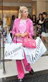 Paris Hilton in pink at Samantha Thavasa Store in Tokyo