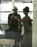 Karen McDougal - with Bruce Willis at Nice Airport, France